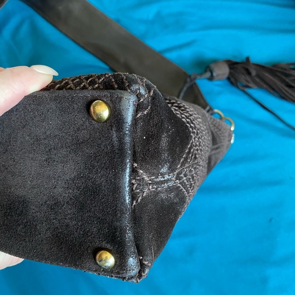 🔥🔥CHANEL BROWN SUEDE SHOULDER BAG - Picture 4 of 13